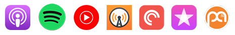 Icons representing popular podcast apps